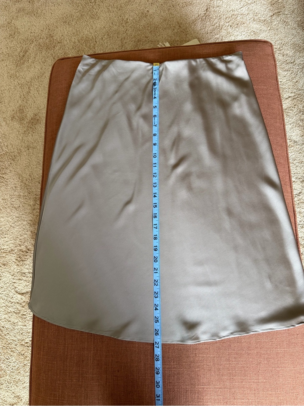 J. Crew A-Line Skirt in Light Golden color